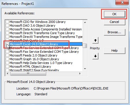 excel 14.0 object library download